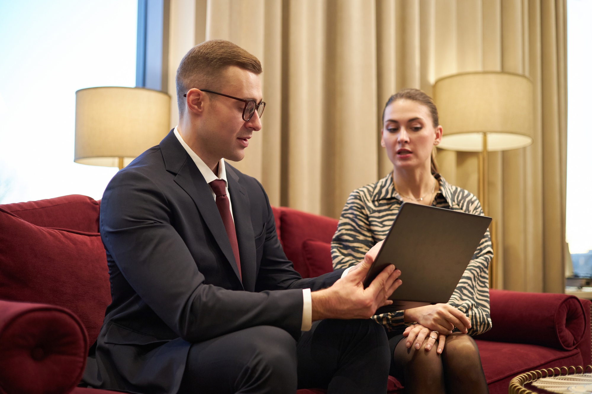 Discussing Business Proposal During a Meeting